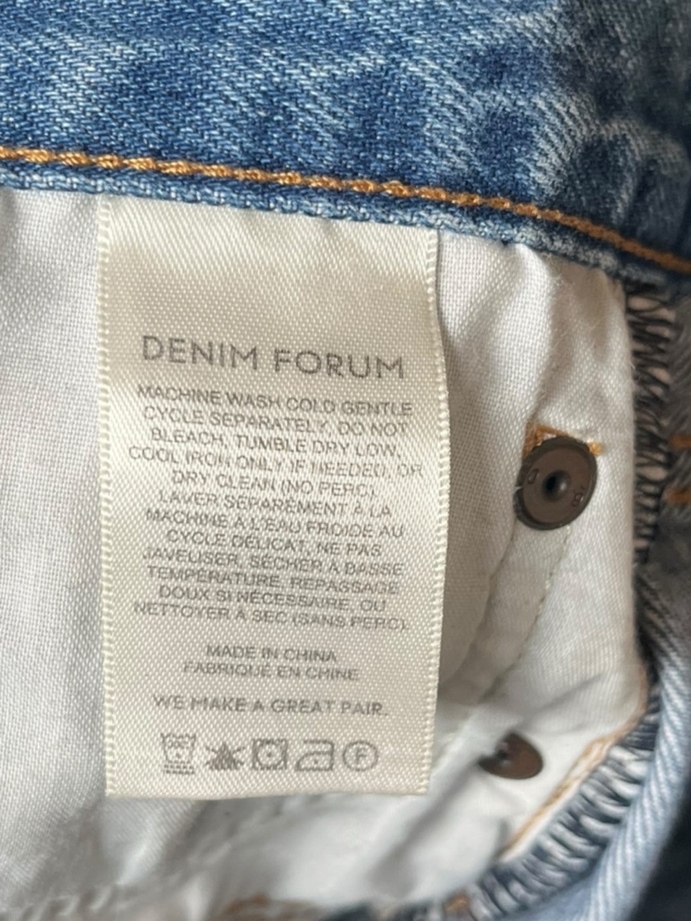 Denim Forum Ex Boyfriend Short 24 Light Wash Denim Forum Shorts Aritzia - Picture 9 of 10